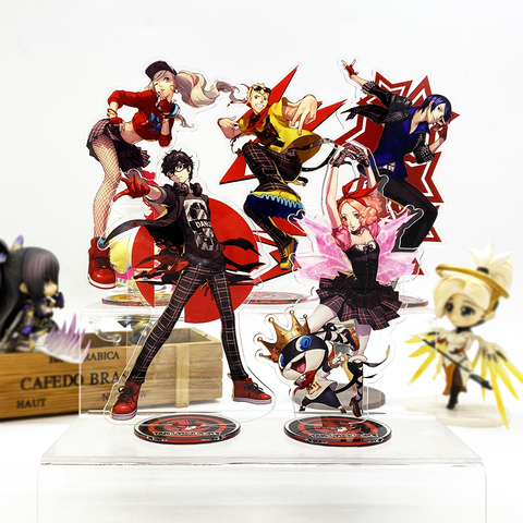 Persona5 P5 héroe Ryuji Anne Yusuke Haru Morgana. Figura acrílica con soporte modelo titular de placa de topper de la torta de juego japonés ► Foto 1/6