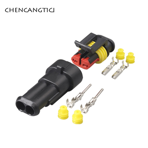 Juego de 5 Conectores eléctricos impermeables para coche, 2 pines, AMP  SuperSeal, hembra o macho, para enchufe de coche 282104-1 282080-1 -  Historial de precios y revisión, Vendedor de AliExpress - chencangtici  Official Store