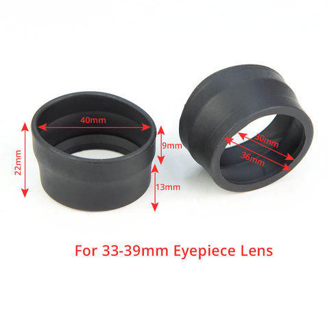 2 uds 33-38mm de alta elasticidad de ocular Eyecup para 33-39mm estéreo lente de microscopio ► Foto 1/6