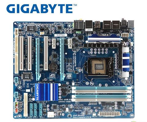 Placa base original Gigabyte GA-P55A-UD3R para LGA 1156 DDR3 16 GB para I5 I7 CPU P55A-UD3R P55 sobremesa ► Foto 1/4