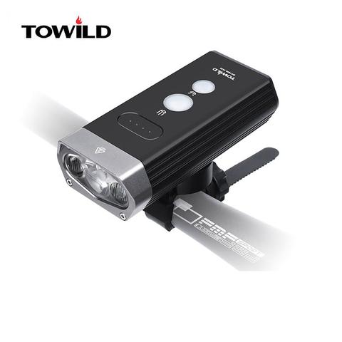 Toweld-luz de bicicleta BR1800 / BR1200 integrada, batería de 5200mAh, IPX6 resistencia al agua, luz de bicicleta recargable con USB como accesorios de banda de energía ► Foto 1/6