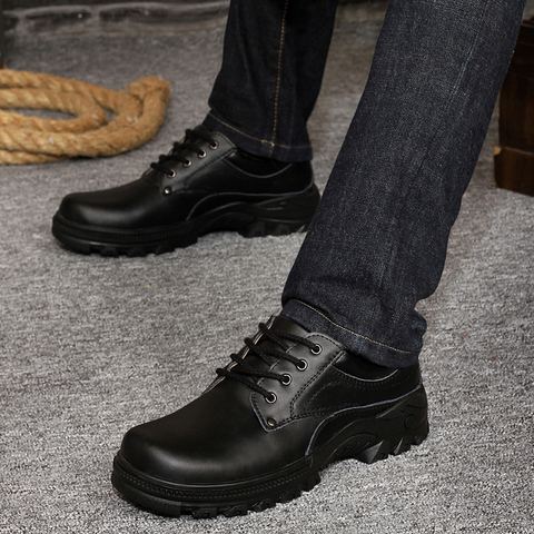 Zapatos de vestir para hombre, calzado de moda para actividades al aire libre, de cuero genuino, zapatillas planas de negocios, talla grande 47, para primavera y otoño ► Foto 1/6