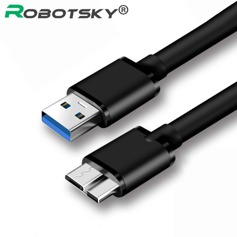 Cable USB 3,0 de velocidad rápida, Cable USB tipo A Micro B para sincronización de datos de disco duro externo HDD Samsung S5 Note3, Cable de datos USB HDD ► Foto 1/6