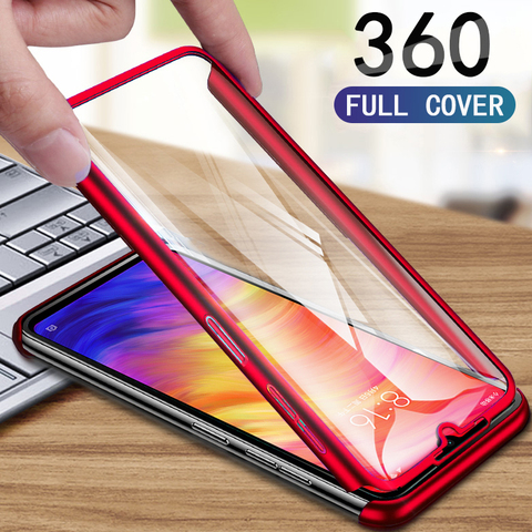 360 grados completa rojo mi nota 8 7 6 5 4 Pro 7A 6A 5A 4A 4X para Xiaomi mi 9 SE CC9 CC9E 8 A1 A2 Lite cubierta con vidrio ► Foto 1/6