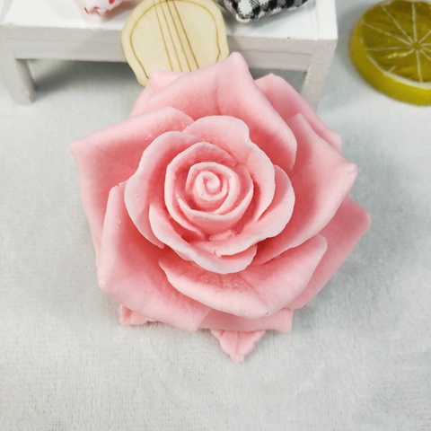 Rosa de flores con molde de silicona con formas de hojas, ramo de rosas, moldes de jabón, Gypsum, Chocolate, vela, molde HC0190 PRZY 3D, resina de arcilla ► Foto 1/6