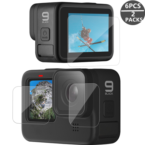 Protector de pantalla de vidrio templado para GoPro Hero 9, película protectora de lente negra, accesorios de cámara ► Foto 1/6