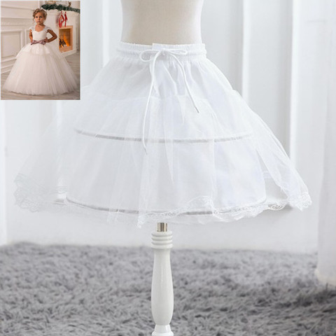 Falda de tul blanca para niñas pequeñas, accesorios de boda, enagua de niña, Crinoline ► Foto 1/4