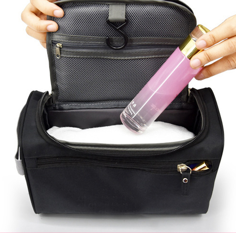 Bolsa de maquillaje impermeable con cremallera para hombre y mujer, neceser para cosméticos, estuche de belleza, juegos de neceser con organizador, neceser de viaje ► Foto 1/6