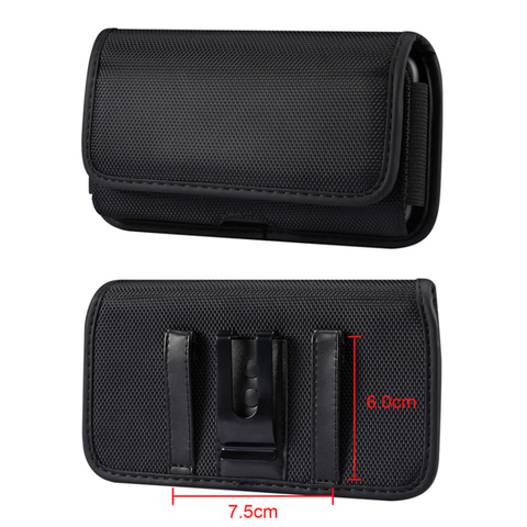 Funda Universal de cuero con Clip para cinturón de teléfono, riñonera de tela Oxford de 4,7-7,2 pulgadas para Samsung, iPhone, Xiaomi, Huawei, LG, Sony, Nokia ► Foto 1/6