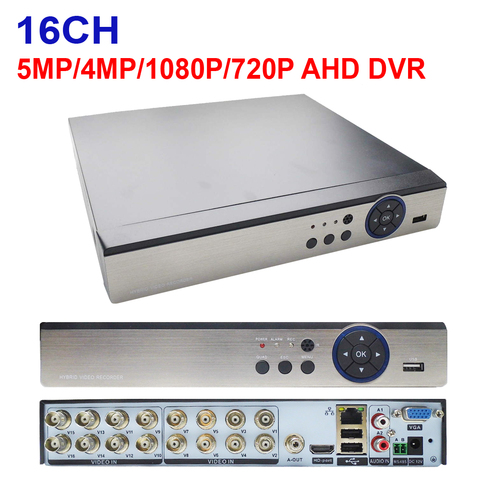 JIENUO-grabador de vídeo híbrido AHD, DVR de 16 canales, 5MP, 4MP, 1080N, 720P, para Videovigilancia de seguridad CCTV, para analógicos AHD, CVI, TVI, IPC ► Foto 1/6