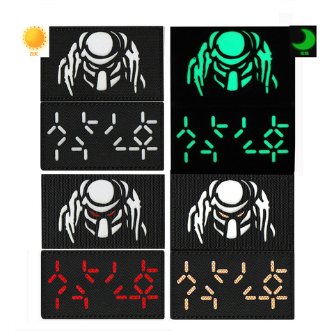Insignia reflectante bordada en 3D, táctica de Predator oscuro, brazalete, Icon, chaqueta vaquera, mochila, sombrero, accesorios de ropa ► Foto 1/6