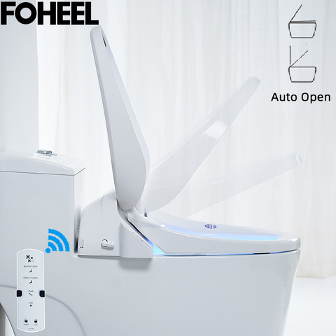 FOHEEL-funda de apertura automática para asiento de bidé, cubierta electrónica para Asiento de baño inteligente, calefacción, wc ► Foto 1/6