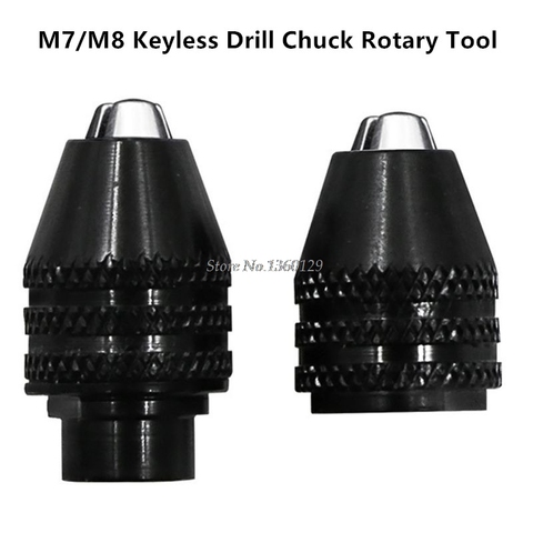 4 tipos de Chuck sin llave para Dremel herramientas rotativas M7/M8 sin llave taladro poco adaptador de mandriles convertidor Universal Mini Chuck ► Foto 1/6