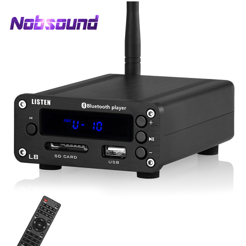 Nobsound-Amplificador Digital HiFi con Bluetooth 5,0, receptor estéreo de escritorio para auriculares, reproductor de música SD/USB, Radio FM ► Foto 1/6