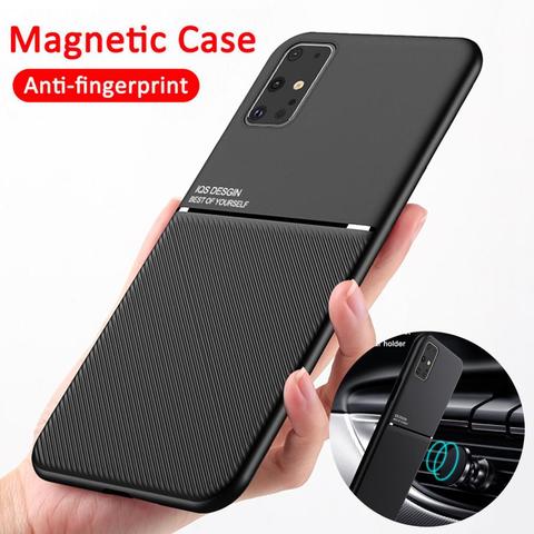 Funda de soporte magnético para coche, cubierta suave para Samsung Galaxy S20 Ultra S8 S9 S10 E Note 10 Plus A10 AS 20 A30 A50 A70 A51 A71 A 51 71 ► Foto 1/6