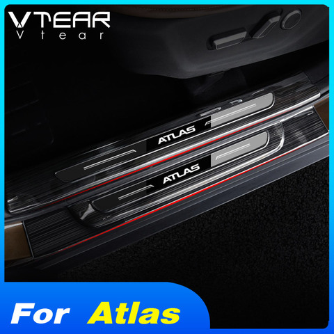 Vtear la puerta de coche ventana recorte cubierta anti-desgaste placa de umbral pedal exterior Accesorios para Geely Atlas Emgrand NL-3 protones X70 2016 2017 2022 ► Foto 1/6