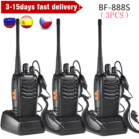 3 uds Baofeng BF 888S Radio de dos vías BF-888S 6km Walkie Talkie 5W portátil CB Radio de mano transceptor HF Interphone bf888S ► Foto 1/6