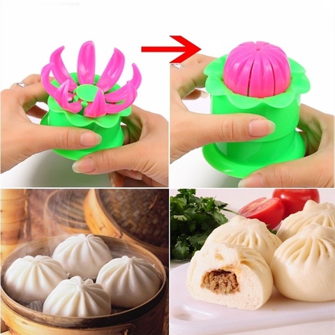 Nueva pastelería pastel vapor bollo Dumpling molde herramienta de moldeado para Diy al vapor de Bun de la cocina que cocina la herramienta al azar ► Foto 1/6