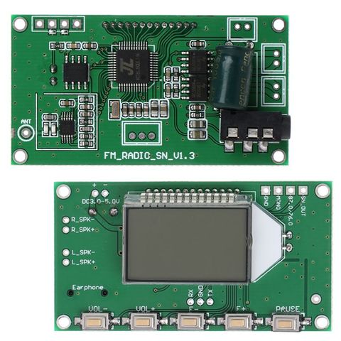 Módulo receptor de Radio FM Digital LCD PLL, 87-108MHZ, micrófono inalámbrico ESTÉREO ► Foto 1/6