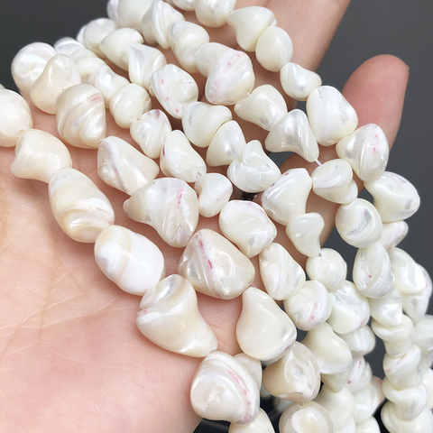 Blanco Natural Irregular madre de concha de perla cuentas espaciadoras sueltas para joyería Diy pulsera de las mujeres collar de 15 pulgadas 7-15mm ► Foto 1/3