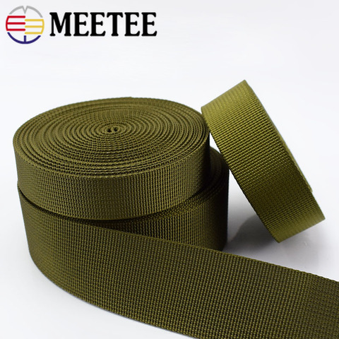 Meetee 10 metros 20-50mm ejército verde cinta adhesiva reforzada de nailon recorte cinturón de seguridad mochila correa de la bolsa de bricolaje ropa coser Material AP200 ► Foto 1/6