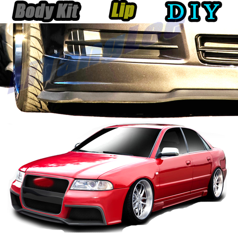 Parachoques del coche Lip Spoiler frontal falda Deflector para Audi A4 S4 RS4 B5 B6 B7 B8 B9 melodía Modificación de coche modificado cuerpo Kit de labios ► Foto 1/5