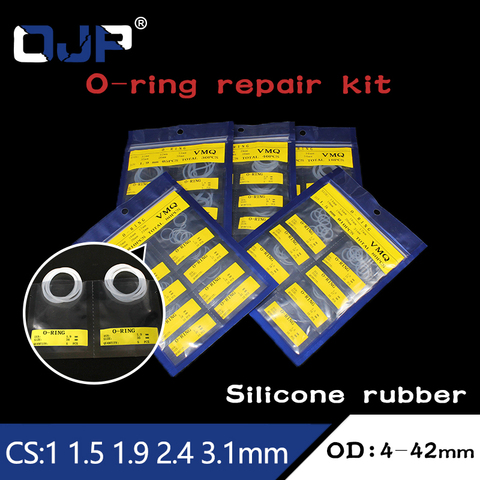 Kit de reparación de tamaño múltiple combinación de silicona blanca goma o-ring silicona/VMQ espesor CS1/1,5/1,9/2,4/3,1mm Junta de sellado ► Foto 1/6