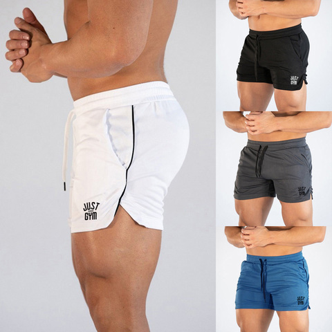 Pantalones cortos de culturismo para hombre, Shorts de malla de secado rápido para playa, informales para correr, entrenamiento de Fitness, para gimnasio ► Foto 1/6