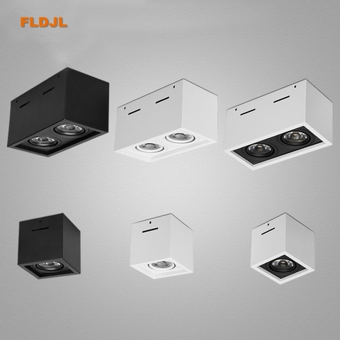 1 Uds blanco negro de alta calidad montado en la superficie ajuste LED COB regulable Downlights ac85-265V 10W 20W LED lámpara de punto para techo ► Foto 1/6