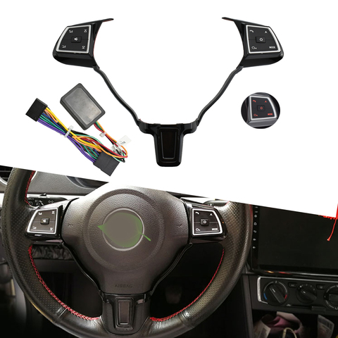 Botón de volante para coche, botón de volumen, botón de audio, botón de teléfono para VW Jetta golf polo passat, accesorios para coche ► Foto 1/6