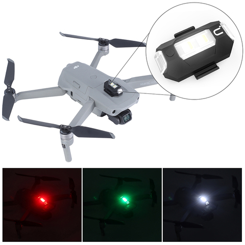 Ulanzi DR-02 estroboscópica Drone luz Compatible para DJI Mavic aire 2 Pro Inspire 2 Pro etc. 3 Color ajustable Anti-colisión de la luz ► Foto 1/6