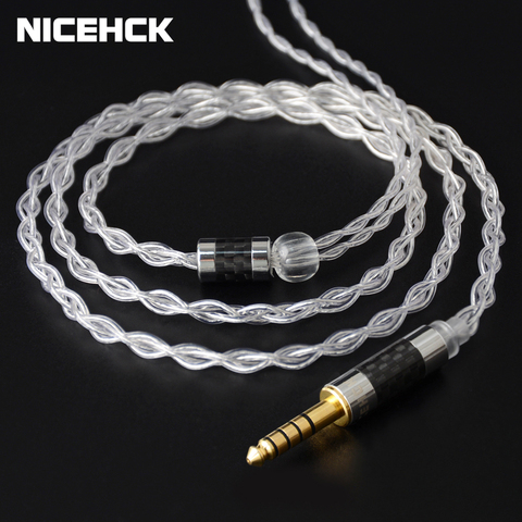 NiceHCK LitzPS 4N Litz de plata pura auricular Cable de actualización de 3,5/2,5/4,4mm MMCX/NX7 Pro/QDC/0,78mm 2Pin para DB3 KXXS T4 T2 ST-10s ► Foto 1/6