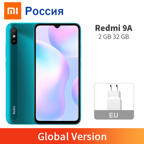 Xiaomi-smartphone Redmi 9A, versión Global, 32GB de ROM, 2GB de RAM, Helio MTK G25, Octa Core, Batería grande de 5000mAh, cámara de 13MP, pantalla completa de 6,53