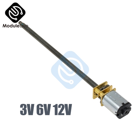 GA12-N20-M4 * 100 DC 3V 6V 12V 30 a 60 100, 150, 200, 300, 400RPM Micro velocidad Motor de engranaje de reducción motores de Metal con caja de cambios de la rueda ► Foto 1/6