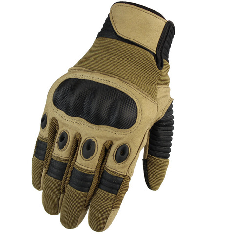 Ejército Airsoft guantes para táctica militar Anti-Skid combate duro GUANTES DE nudillo hombres pantalla táctil caza tiro guantes dedo completo ► Foto 1/5