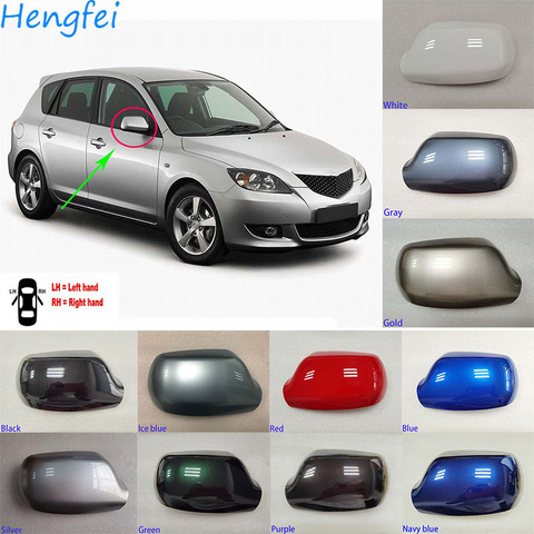 HengFei-cubierta de espejo retrovisor para coche, accesorio para Mazda 3, carcasa de alojamiento para espejo ► Foto 1/6