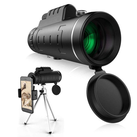 Telescopio Monocular de gran alcance para caza y acampada, Mini HD, 40X60,  Zoom de bolsillo, impermeable, BAK4 - AliExpress