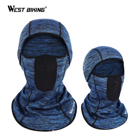 WEST BIKING-mascarilla de ciclismo para invierno, bufanda cálida para correr, pasamontañas de terciopelo, máscara de cara completa para bicicleta, gorro de patinaje para escalada y pesca ► Foto 1/6