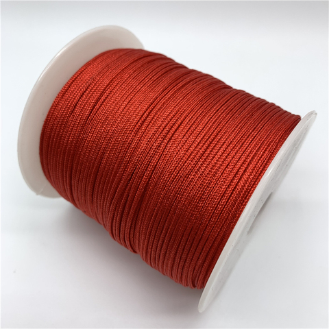 Cuerda de nailon rojo de 0,5mm, 0,8mm, 1,0mm y 1,5mm, cordón de macramé con nudo chino para fabricación de joyas, pulsera de Shamballa ► Foto 1/5