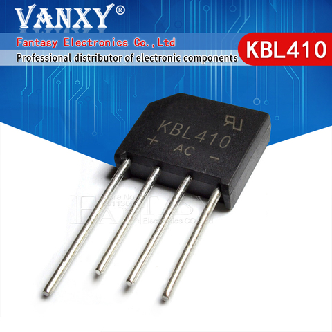 Rectificador de puente de diodo de 5 piezas KBL410 KBL-410 4A 1000 V de una sola fase nuevo y original IC ► Foto 1/3