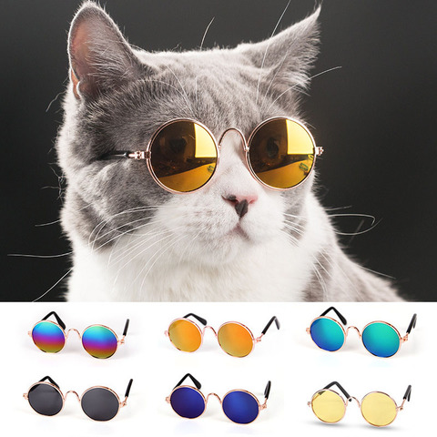 Gafas adorables para gatos y mascotas, productos para mascotas pequeñas, para perrito, gato, Ojo de gato, gafas de sol para perros, fotos, accesorios para mascotas, 1 ud. ► Foto 1/6