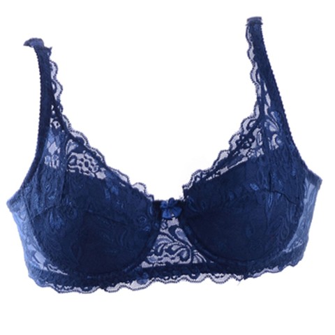 Sujetador de encaje con escote en V profundo para mujer, ropa interior Sexy, transpirable, cómodo, ajustable, Push Up, para mujeres B Cup 70B/ 75B/ 80B/ 85B/ 90B ► Foto 1/6