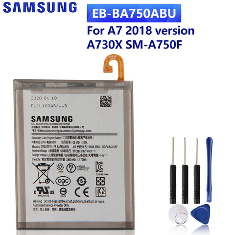 Original de SAMSUNG batería de reemplazo EB-BA750ABU para la versión 2022 A7 SM-A730x A730x SM-A750F A10 3300mAh ► Foto 1/6