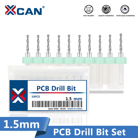 XCAN-brocas de placa de circuito impreso, juego de brocas de carburo, 10 Uds., 1,5mm ► Foto 1/6