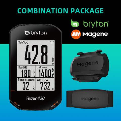 Bryton Rider-ordenador con GPS para bicicleta, odómetro inalámbrico con Bluetooth, cronómetro, velocímetro, resistente al agua, IPX7, H64, 420, 320 ► Foto 1/1