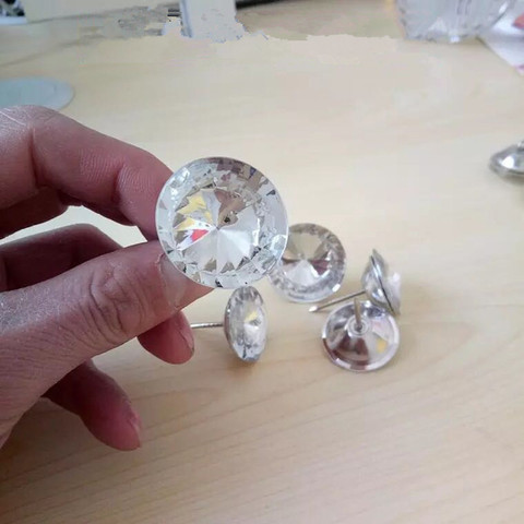 50 unids/lote 18-30mm acrílico rhinestone botones de cristal tapicería de uñas de sofá cama decoración de la cabecera de las uñas envío gratuito ► Foto 1/6