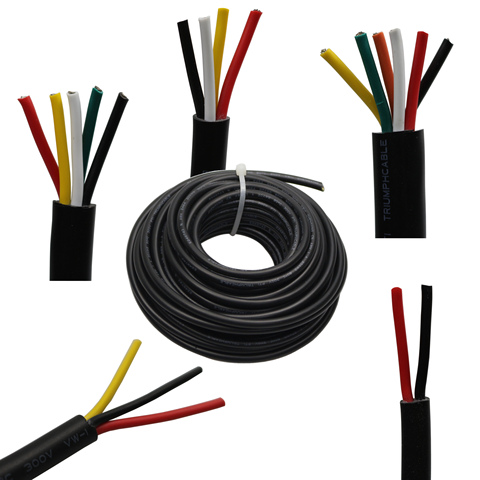 Cable de alimentación de cobre estañado, cable de audio UL 2464 28AWG 2C / 3C / 4C / 5C /6C, multicámara de PVC, 10 metros ► Foto 1/6