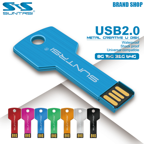 Suntrsi USB Flash Drive 8gb 16g pendrive 32GB 64 gb G 128G Pen drive lápiz de memoria usb a prueba de agua флэш-накопите u-disco 2,0 regalo clave para PC ► Foto 1/6