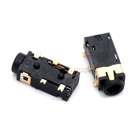 10 Uds 2,5 MM conector de Audio 6 Pin SMT SMD conector Jack de auriculares PJ-242 chapado en oro toma de audio PJ242 ► Foto 1/2