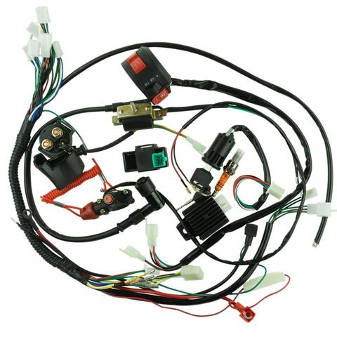 Electricidad completa cableado CDI bobina de encendido bujía 50cc 70cc 110cc 125cc Motocross ATV Quad Buggy Gokart ► Foto 1/1